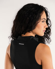 Progress Black Zip Up Crop
