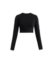 Progress Black Long-sleeve Crop