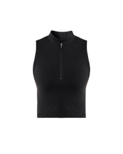 Progress Black Zip Up Crop