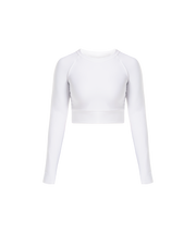 Optic White Long-sleeved Crop